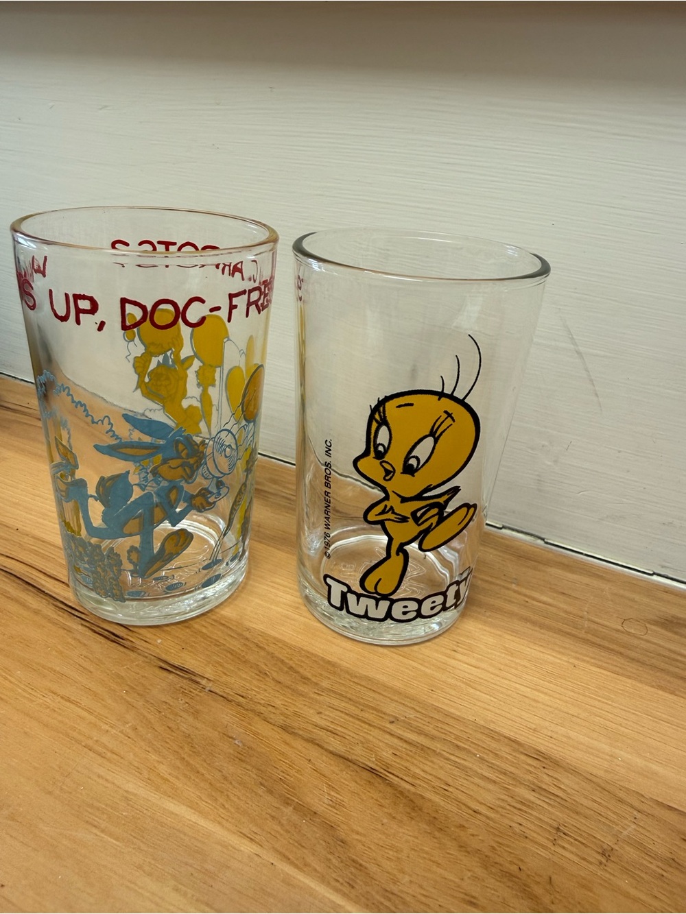 Warner Bros. Tweety Yellow Printed Glass Tumbler